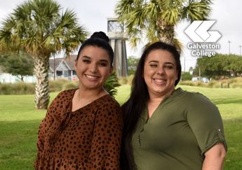 Galveston College graduates Christina Treviño, left, and Brittany Diaz